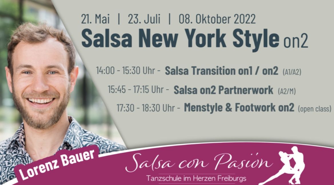 Read more about the article ￼Salsa on 2 – mit und ohne Vorkenntnissen | Salsa con  Pasión Freiburg